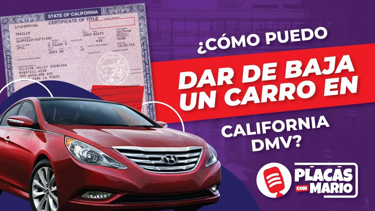 como dar de baja un carro en el dmv