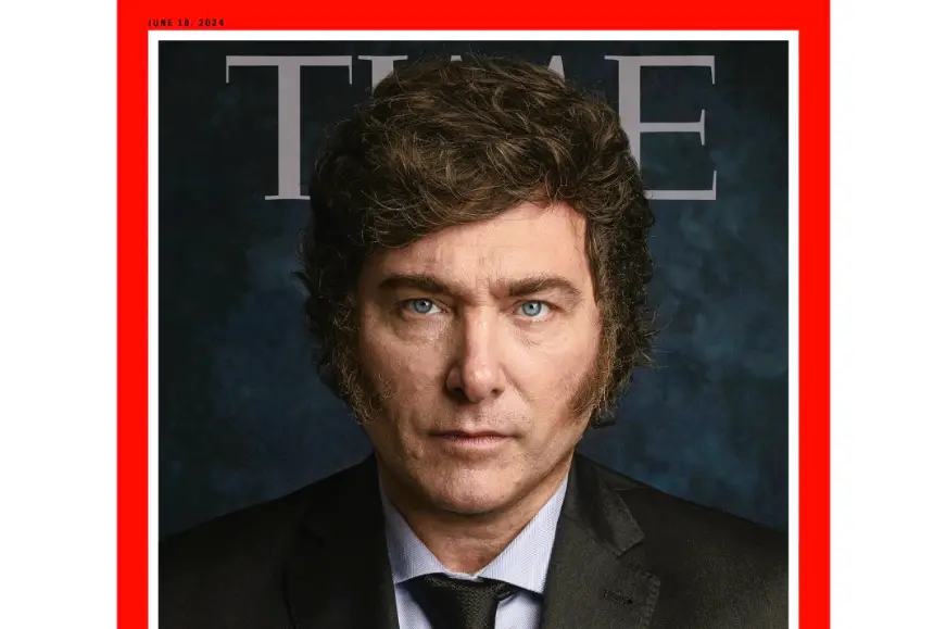 Milei aparece en la portada de la revista Time