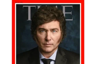 Milei aparece en la portada de la revista Time